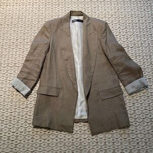 Zara oversized linen blazer